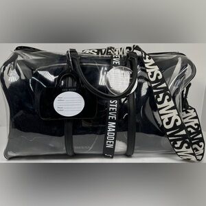 Steve Madden Viral TikTok Clear Cozy Duffle Bag The Weekender Set 7pc